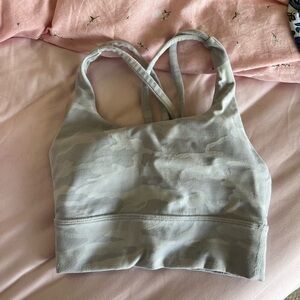 Lululemon sports bra white\grey camo size 0